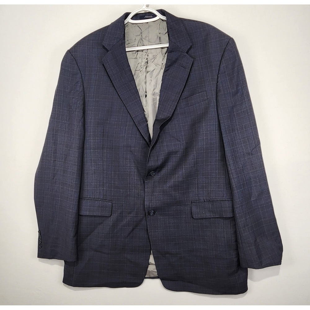 Nordstrom Hart Schaffner Men's Plaid Elegant Dressy Blazer Blue Size 18 87